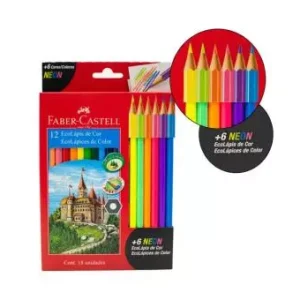 Lapiz de color faber castell 12 eco + 6 neon 18pcs