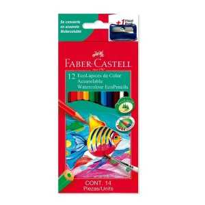 Lápiz Acuarelable Faber Castell 12 colores