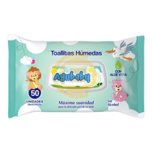 Toallita húmeda AGUBABY - 50 unidades