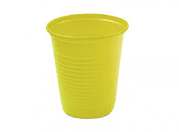 Vaso de plastico 200ML amarillo 40X50 50 unidades