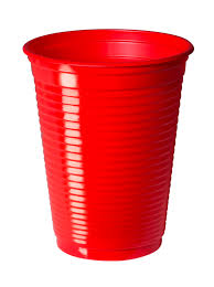 Vaso de plastico 200ML rojo 40X50 50 unidades
