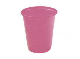 Vaso de plastico 200ML rosado 40X50 50 unidades