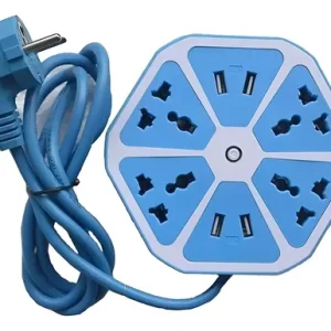 Zapatilla de 4 tomas + 4 Puertos USB + 2M de Alargue