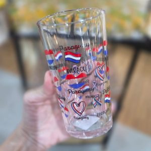 Vaso de vidrio 300ML Ñanduti-Paraguay